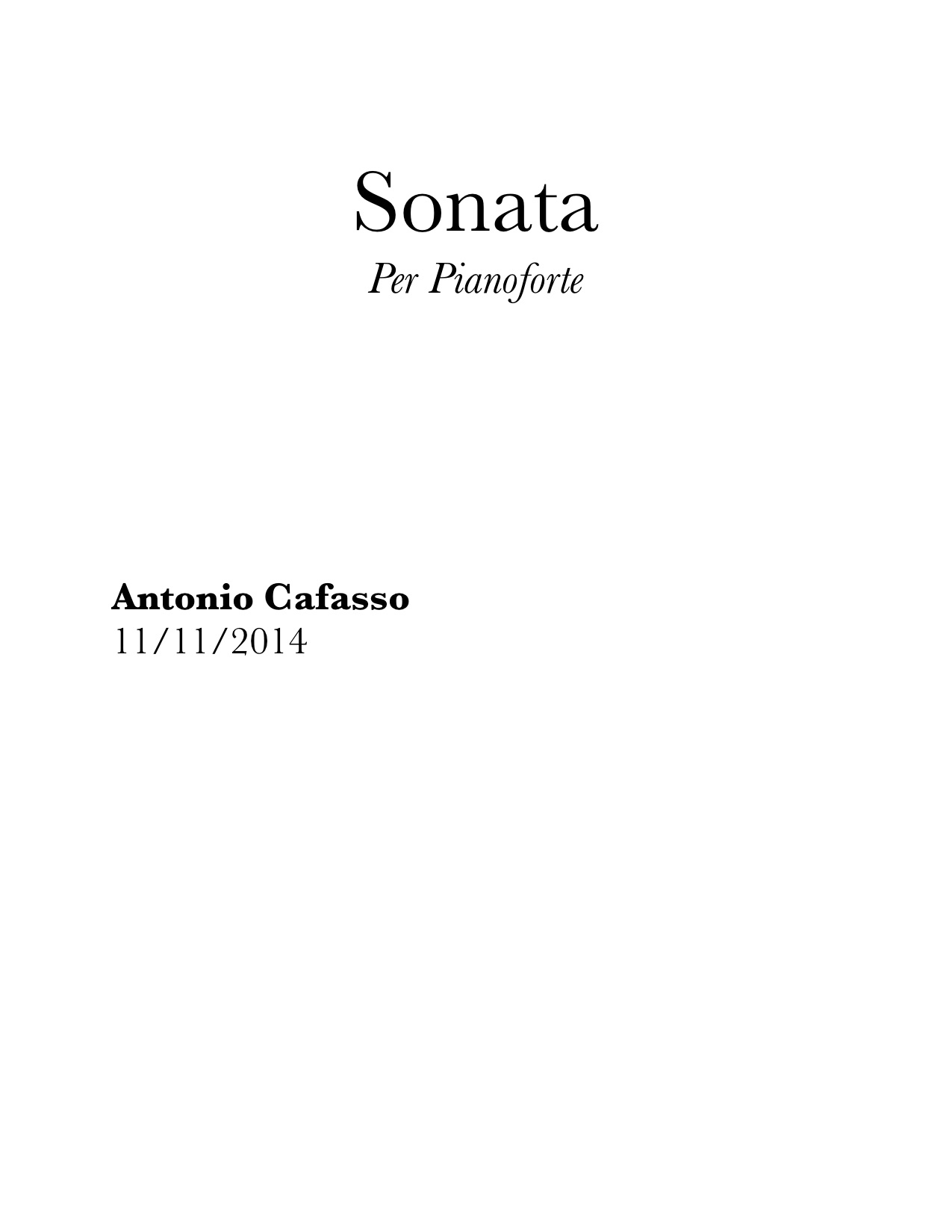 Sonata per Pianoforte